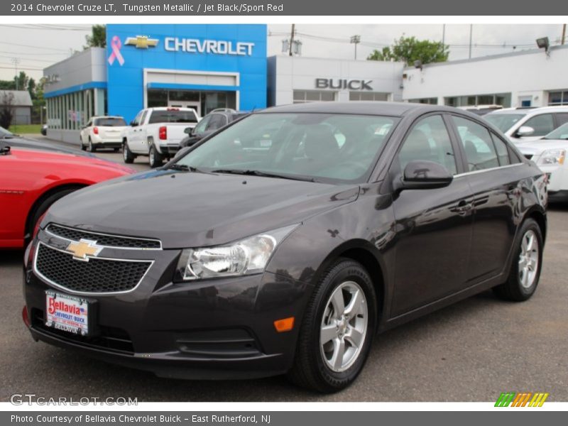 Tungsten Metallic / Jet Black/Sport Red 2014 Chevrolet Cruze LT