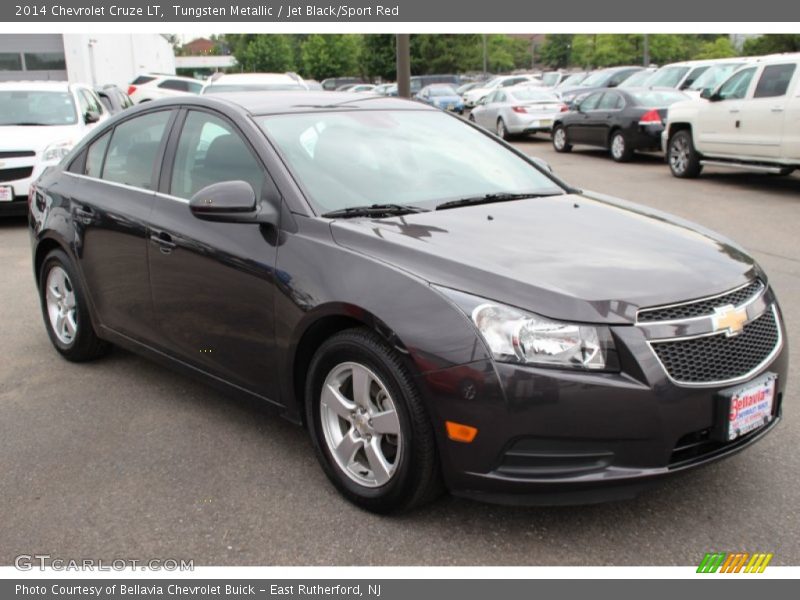 Tungsten Metallic / Jet Black/Sport Red 2014 Chevrolet Cruze LT