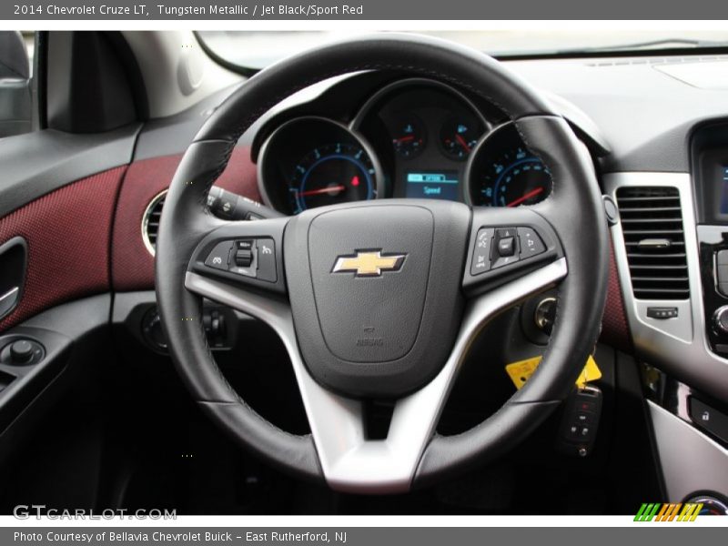Tungsten Metallic / Jet Black/Sport Red 2014 Chevrolet Cruze LT