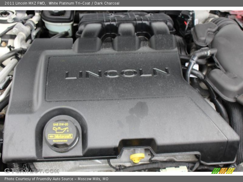 White Platinum Tri-Coat / Dark Charcoal 2011 Lincoln MKZ FWD