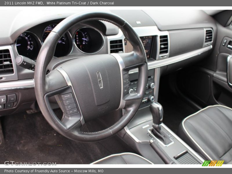 White Platinum Tri-Coat / Dark Charcoal 2011 Lincoln MKZ FWD