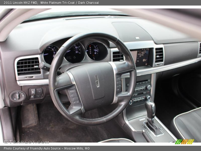 White Platinum Tri-Coat / Dark Charcoal 2011 Lincoln MKZ FWD
