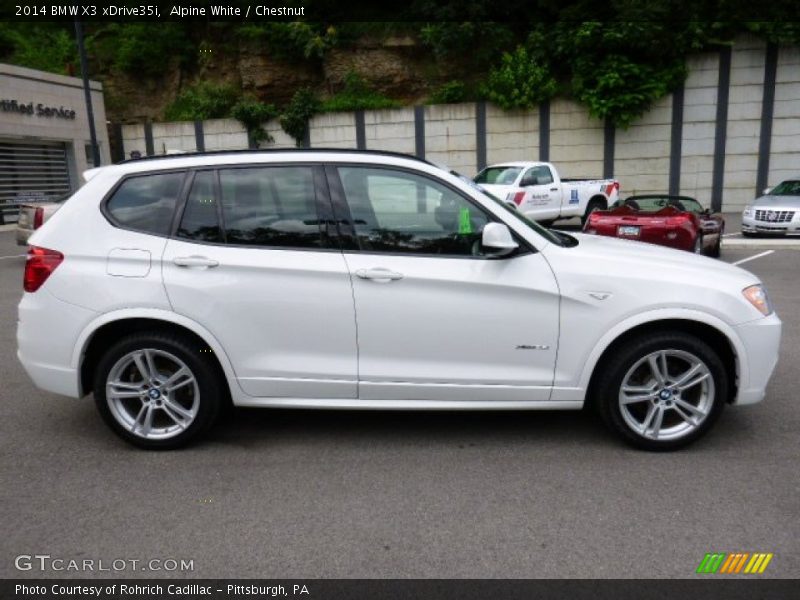 Alpine White / Chestnut 2014 BMW X3 xDrive35i