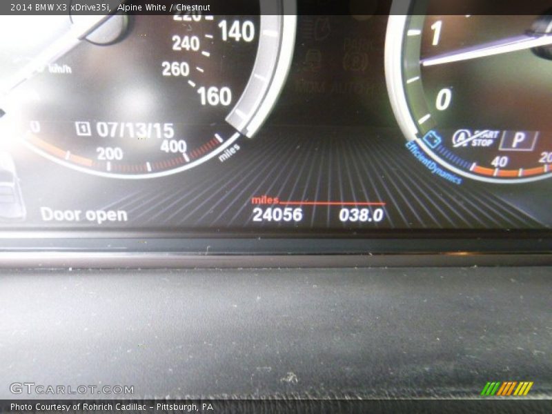 Alpine White / Chestnut 2014 BMW X3 xDrive35i