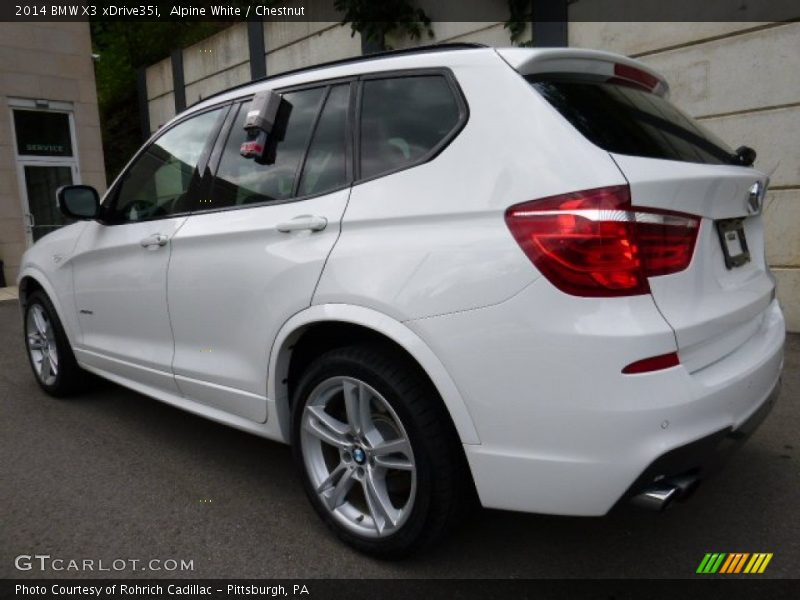 Alpine White / Chestnut 2014 BMW X3 xDrive35i