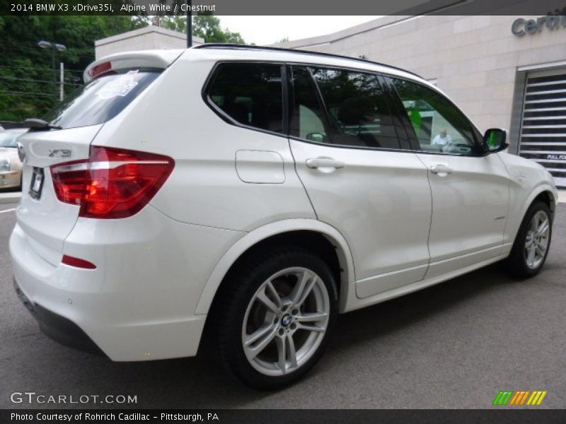Alpine White / Chestnut 2014 BMW X3 xDrive35i