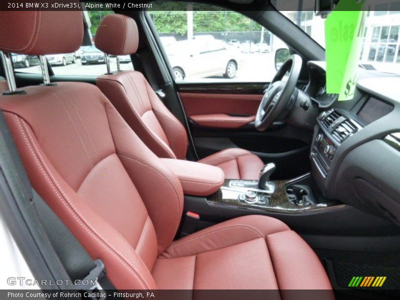 Alpine White / Chestnut 2014 BMW X3 xDrive35i