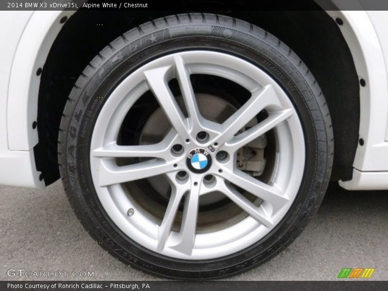 Alpine White / Chestnut 2014 BMW X3 xDrive35i