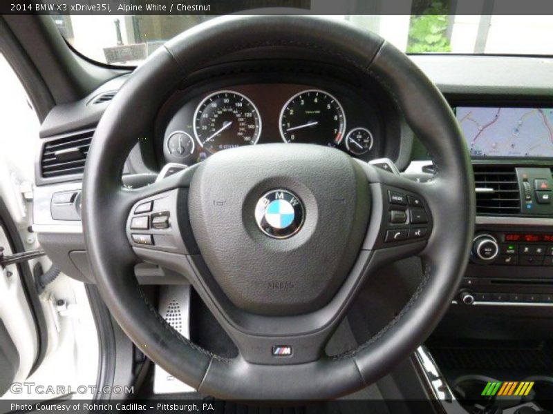 Alpine White / Chestnut 2014 BMW X3 xDrive35i