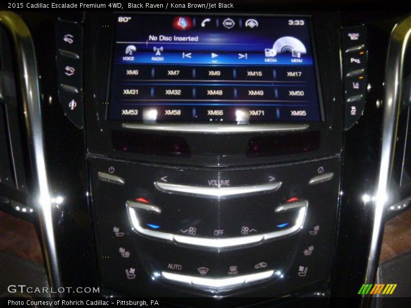 Black Raven / Kona Brown/Jet Black 2015 Cadillac Escalade Premium 4WD