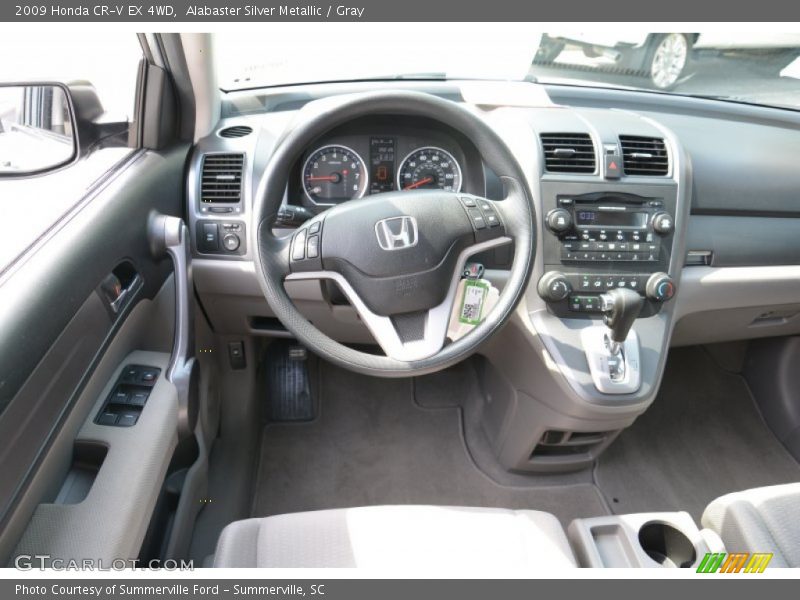 Alabaster Silver Metallic / Gray 2009 Honda CR-V EX 4WD