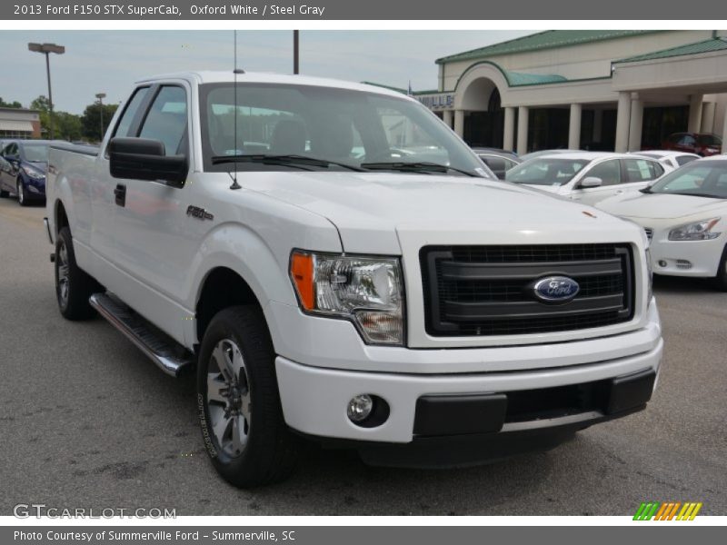 Oxford White / Steel Gray 2013 Ford F150 STX SuperCab