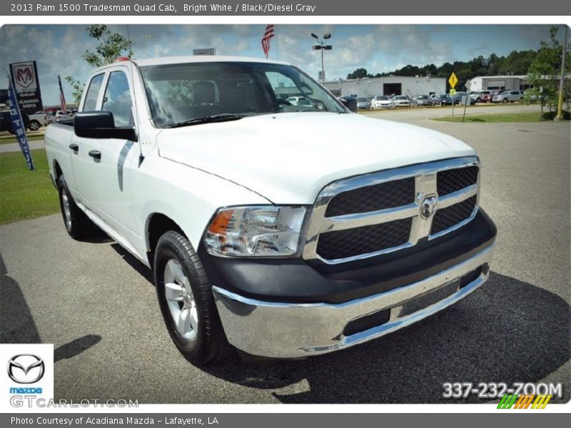 Bright White / Black/Diesel Gray 2013 Ram 1500 Tradesman Quad Cab