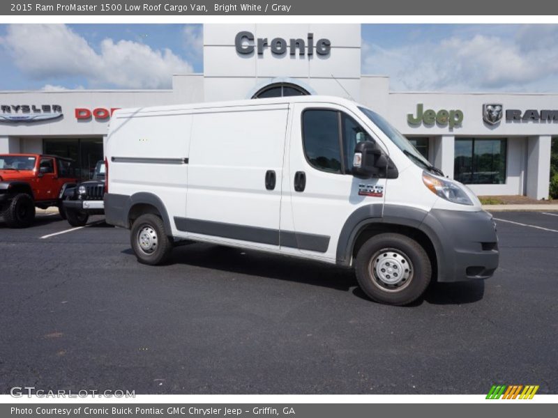 Bright White / Gray 2015 Ram ProMaster 1500 Low Roof Cargo Van