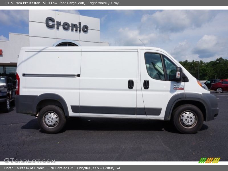 Bright White / Gray 2015 Ram ProMaster 1500 Low Roof Cargo Van