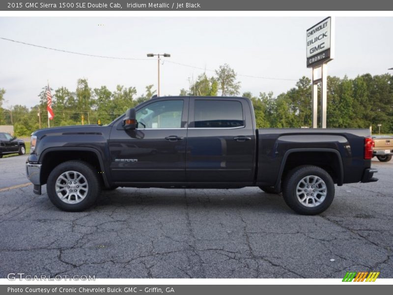 Iridium Metallic / Jet Black 2015 GMC Sierra 1500 SLE Double Cab