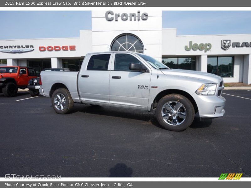 Bright Silver Metallic / Black/Diesel Gray 2015 Ram 1500 Express Crew Cab