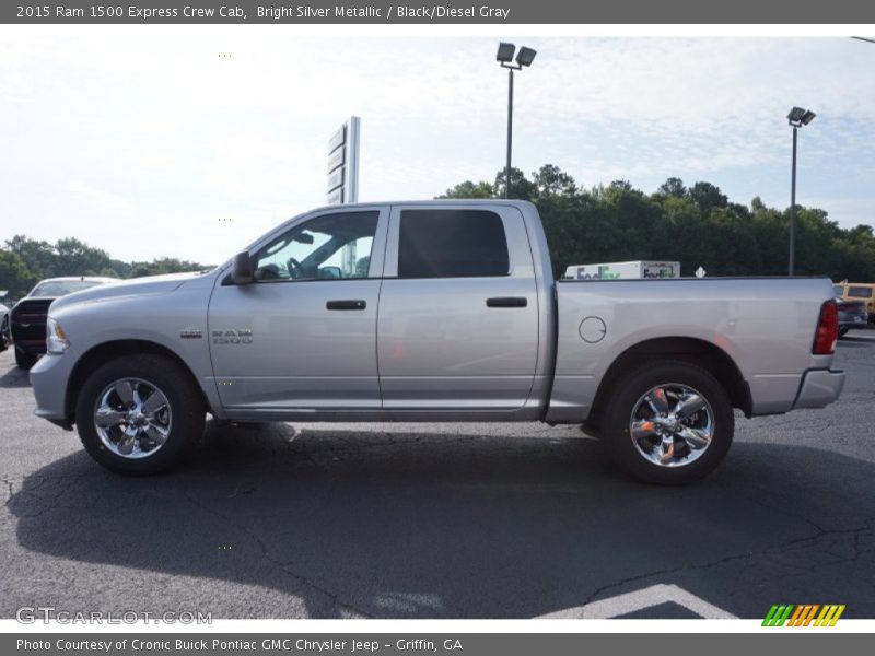 Bright Silver Metallic / Black/Diesel Gray 2015 Ram 1500 Express Crew Cab