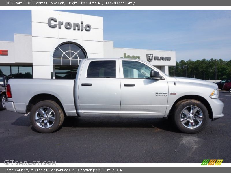 Bright Silver Metallic / Black/Diesel Gray 2015 Ram 1500 Express Crew Cab