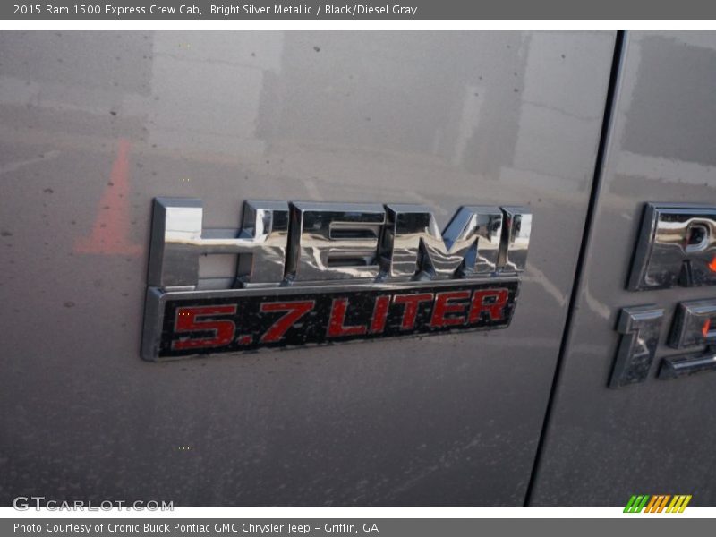 Bright Silver Metallic / Black/Diesel Gray 2015 Ram 1500 Express Crew Cab
