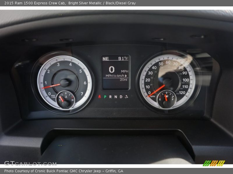Bright Silver Metallic / Black/Diesel Gray 2015 Ram 1500 Express Crew Cab