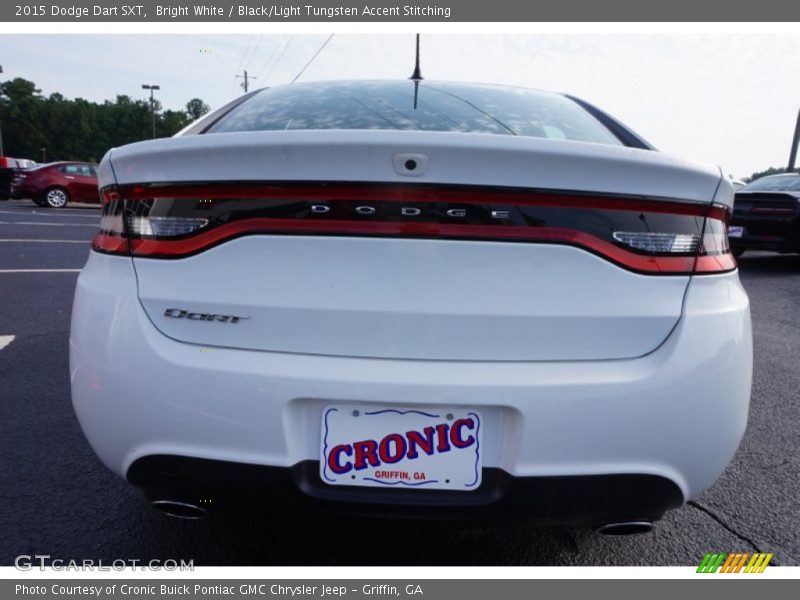 Bright White / Black/Light Tungsten Accent Stitching 2015 Dodge Dart SXT