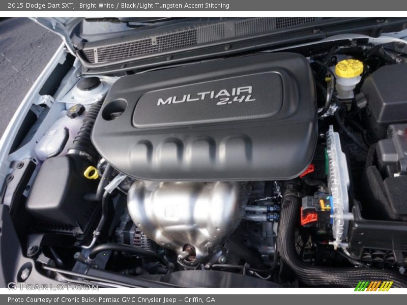 Bright White / Black/Light Tungsten Accent Stitching 2015 Dodge Dart SXT