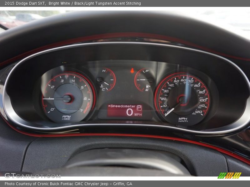 Bright White / Black/Light Tungsten Accent Stitching 2015 Dodge Dart SXT