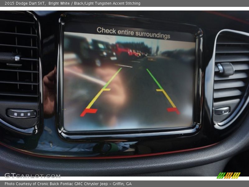 Bright White / Black/Light Tungsten Accent Stitching 2015 Dodge Dart SXT