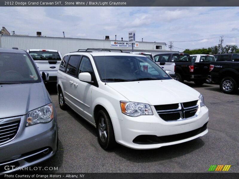 Stone White / Black/Light Graystone 2012 Dodge Grand Caravan SXT
