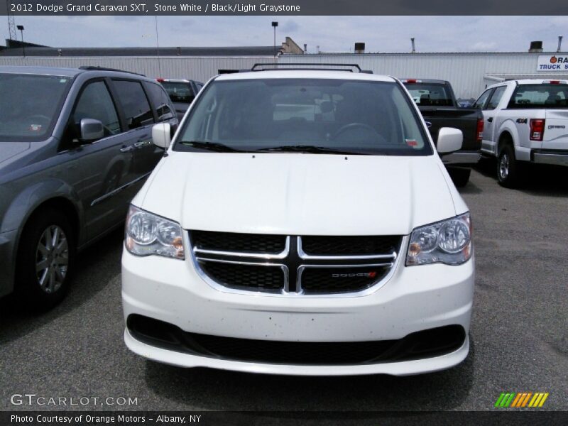Stone White / Black/Light Graystone 2012 Dodge Grand Caravan SXT