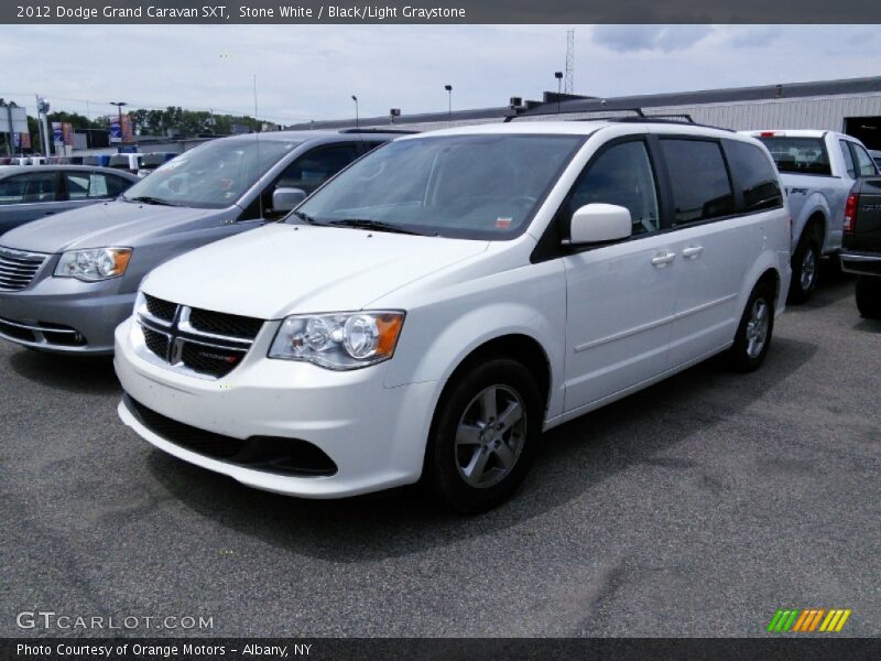 Stone White / Black/Light Graystone 2012 Dodge Grand Caravan SXT