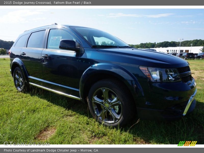 Fathom Blue Pearl / Black 2015 Dodge Journey Crossroad