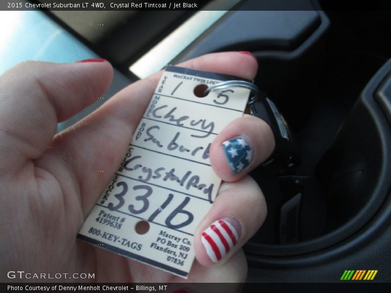 Crystal Red Tintcoat / Jet Black 2015 Chevrolet Suburban LT 4WD