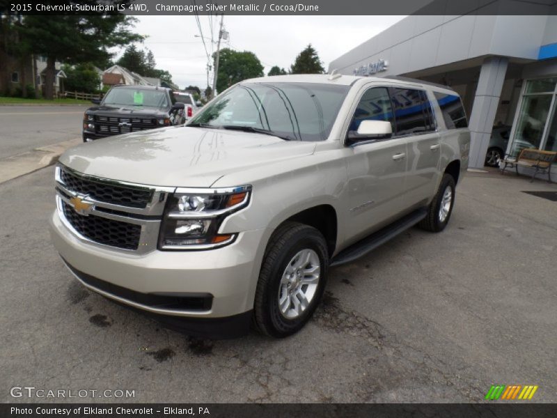 Champagne Silver Metallic / Cocoa/Dune 2015 Chevrolet Suburban LS 4WD