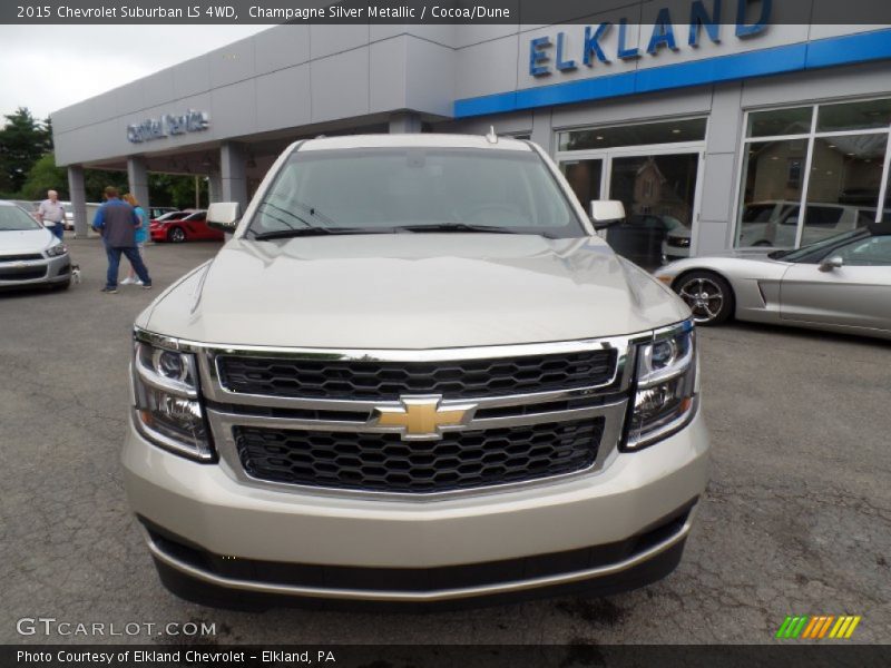 Champagne Silver Metallic / Cocoa/Dune 2015 Chevrolet Suburban LS 4WD