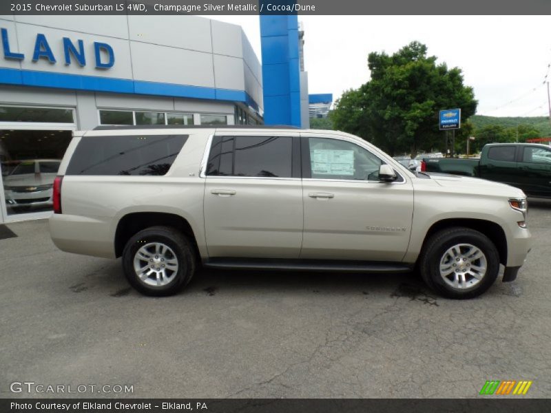 Champagne Silver Metallic / Cocoa/Dune 2015 Chevrolet Suburban LS 4WD