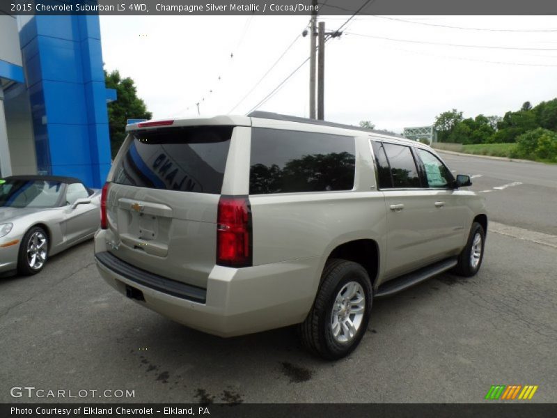 Champagne Silver Metallic / Cocoa/Dune 2015 Chevrolet Suburban LS 4WD