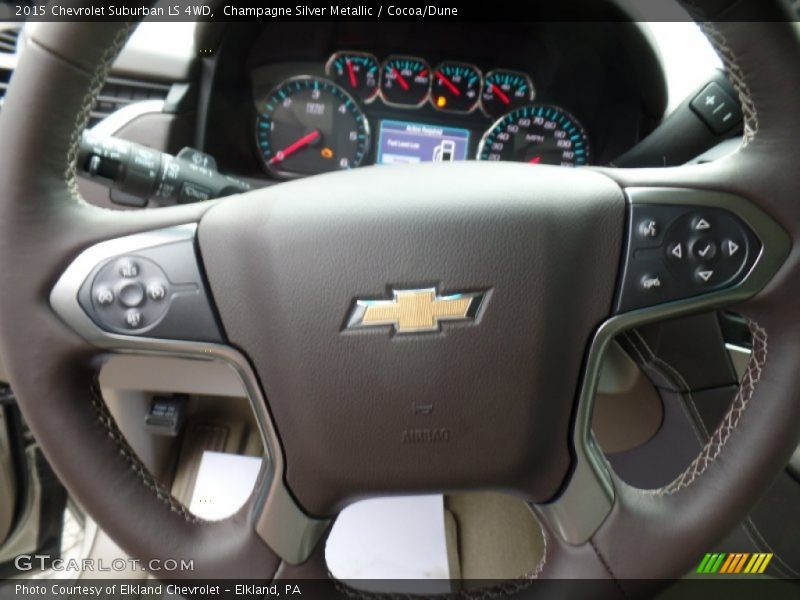 Champagne Silver Metallic / Cocoa/Dune 2015 Chevrolet Suburban LS 4WD