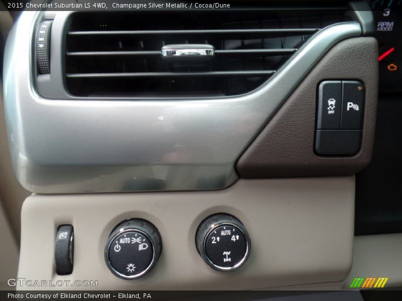 Champagne Silver Metallic / Cocoa/Dune 2015 Chevrolet Suburban LS 4WD