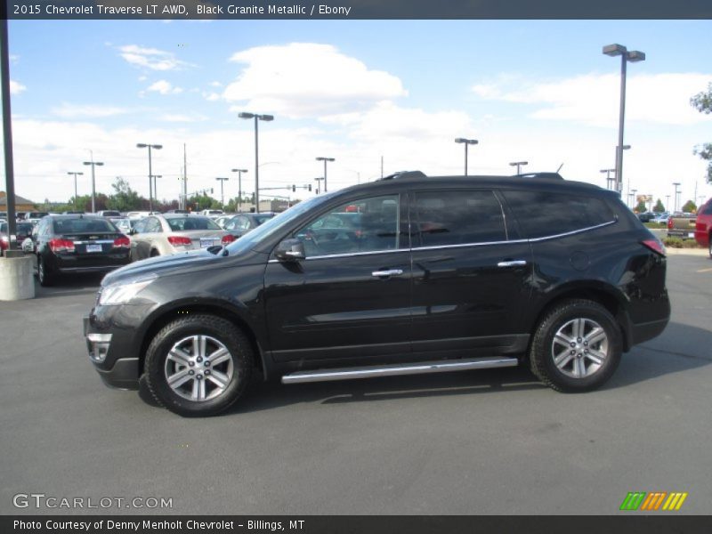 Black Granite Metallic / Ebony 2015 Chevrolet Traverse LT AWD