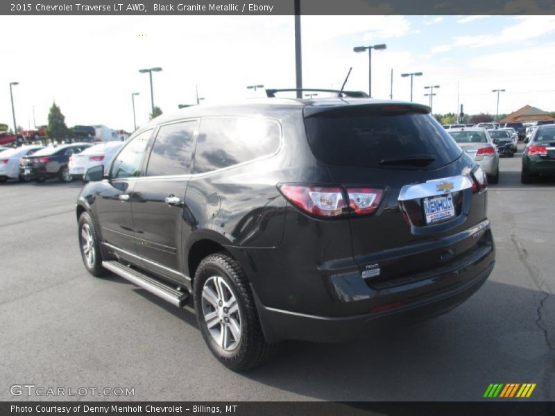 Black Granite Metallic / Ebony 2015 Chevrolet Traverse LT AWD
