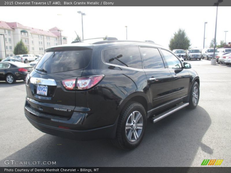 Black Granite Metallic / Ebony 2015 Chevrolet Traverse LT AWD