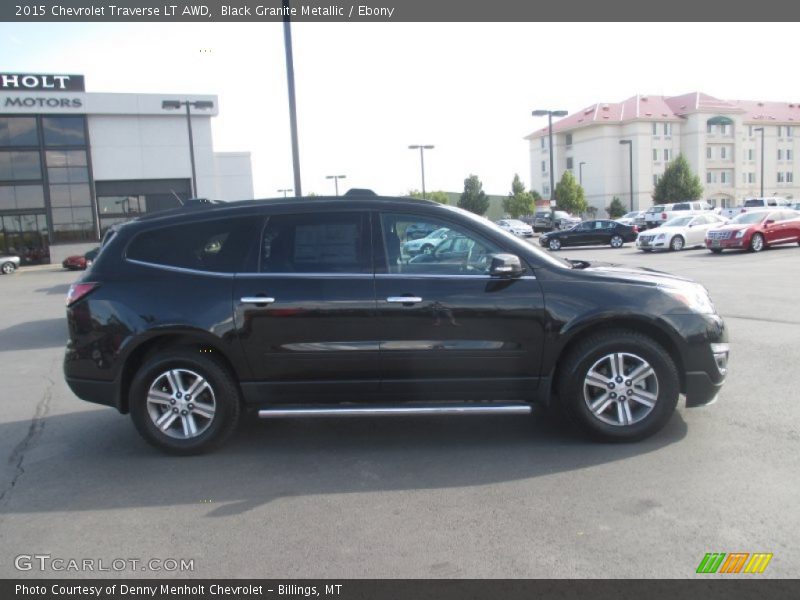 Black Granite Metallic / Ebony 2015 Chevrolet Traverse LT AWD