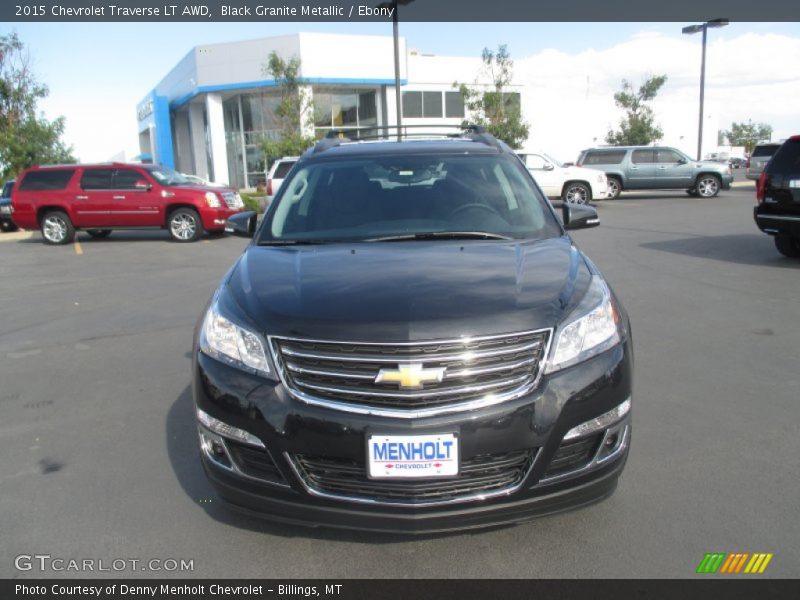 Black Granite Metallic / Ebony 2015 Chevrolet Traverse LT AWD