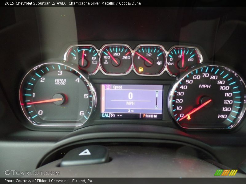 Champagne Silver Metallic / Cocoa/Dune 2015 Chevrolet Suburban LS 4WD