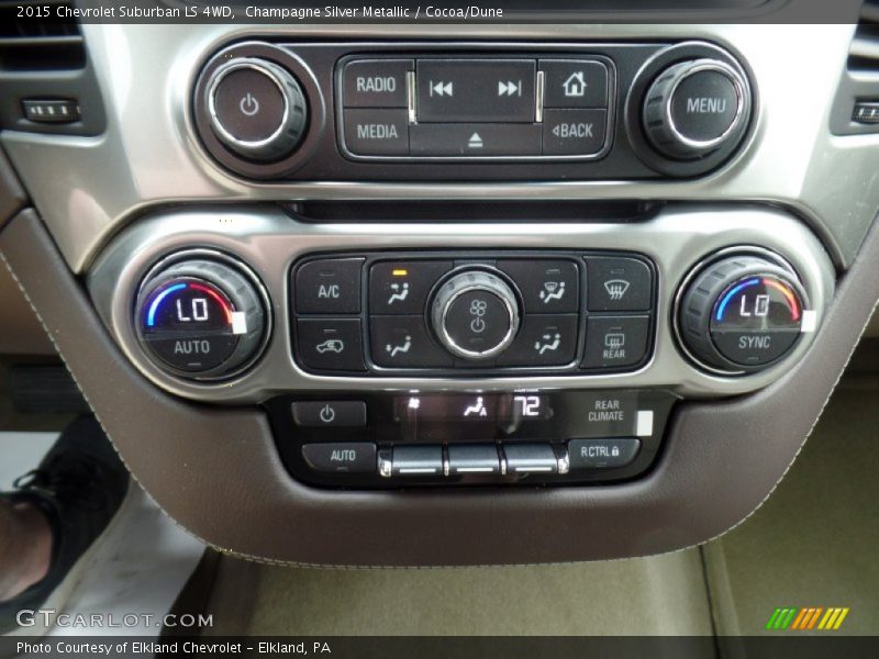 Champagne Silver Metallic / Cocoa/Dune 2015 Chevrolet Suburban LS 4WD
