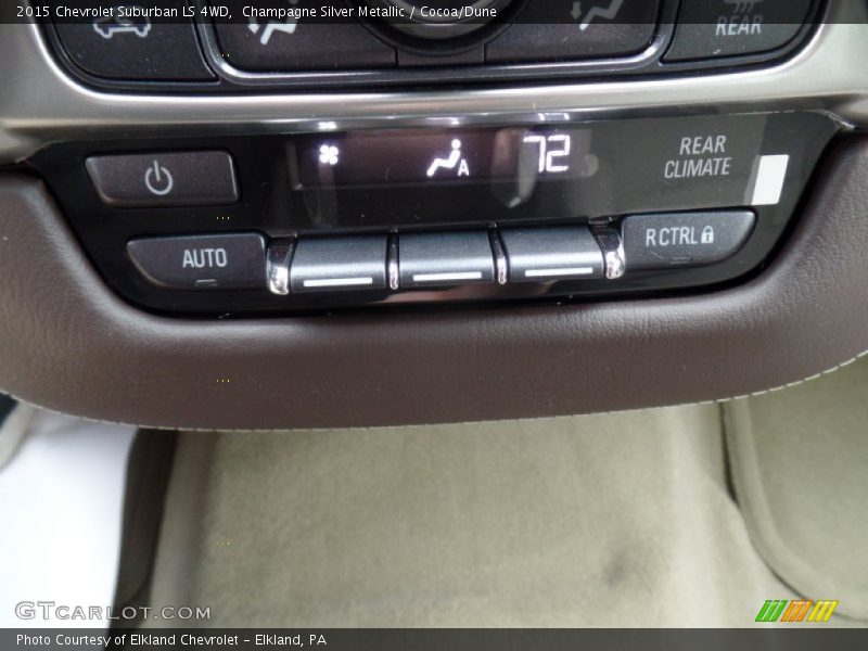 Champagne Silver Metallic / Cocoa/Dune 2015 Chevrolet Suburban LS 4WD