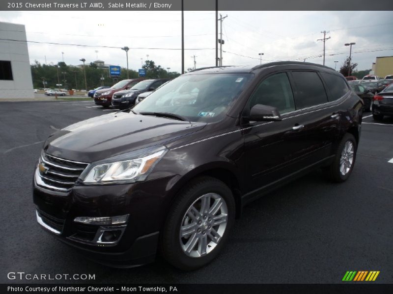 Sable Metallic / Ebony 2015 Chevrolet Traverse LT AWD