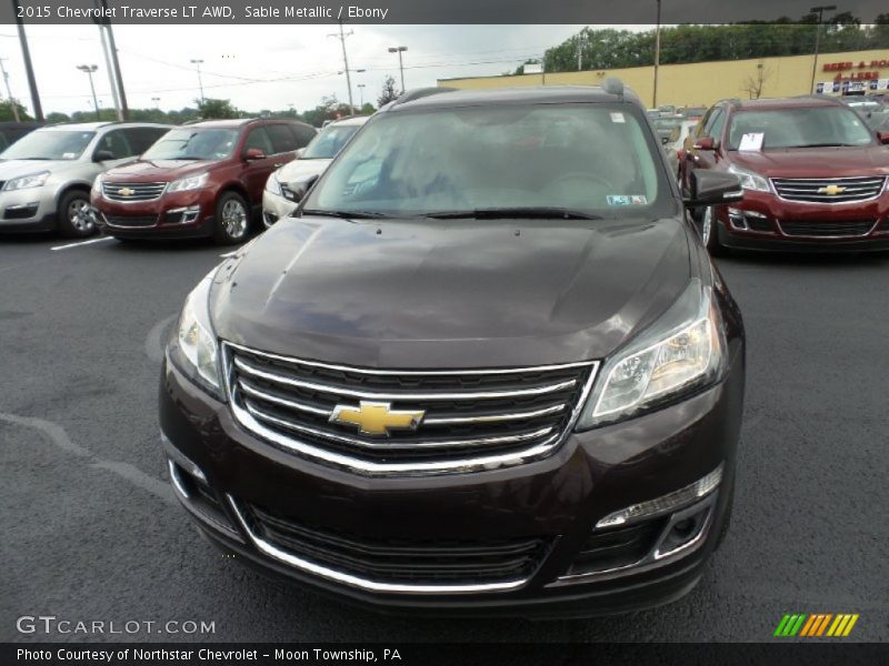 Sable Metallic / Ebony 2015 Chevrolet Traverse LT AWD